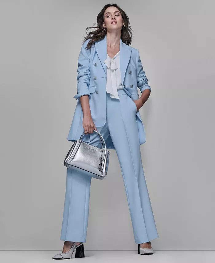 Women's Long One-Button Blazer Jacket - thumbnail 9
