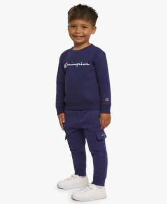 Boys' Toddler 2T-4T Crewneck T-Shirt and Pants, 2-Piece Set
