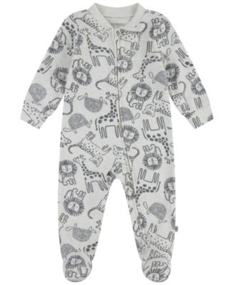 Baby Boys' Printed Full-Zip Footed Long-Sleeve Coverall