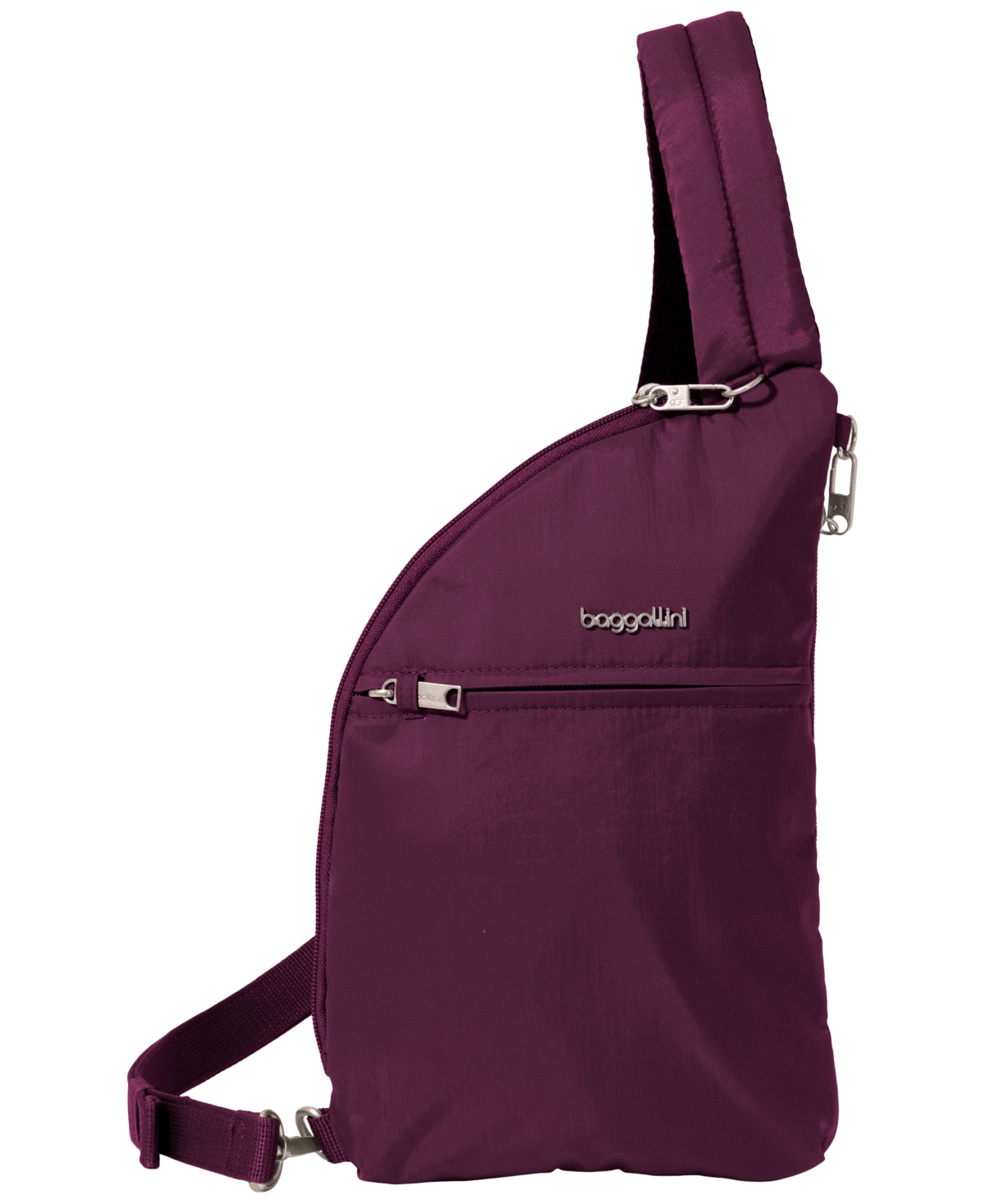 Baggallini Securtex Anti-theft Half Moon Sling In Purple