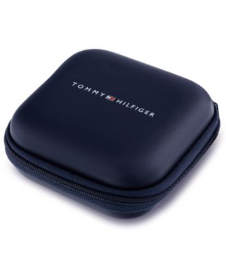 Men's Blue Leather with Stainless Steel Braided Bracelet