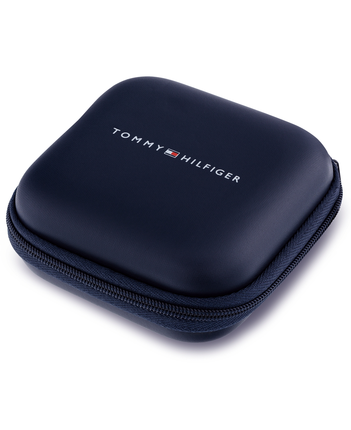 Tommy Hilfiger Men's Blue Leather with Stainless Steel Braided Bracelet