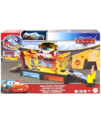 Disney and Pixar Cars Color Changers Race Ready Car Wash Playset with Color Changing Lightning McQueen