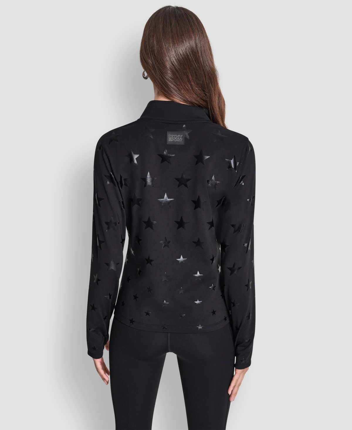 Dkny Women's Half Zip Pull-on Sweatshirt In Black