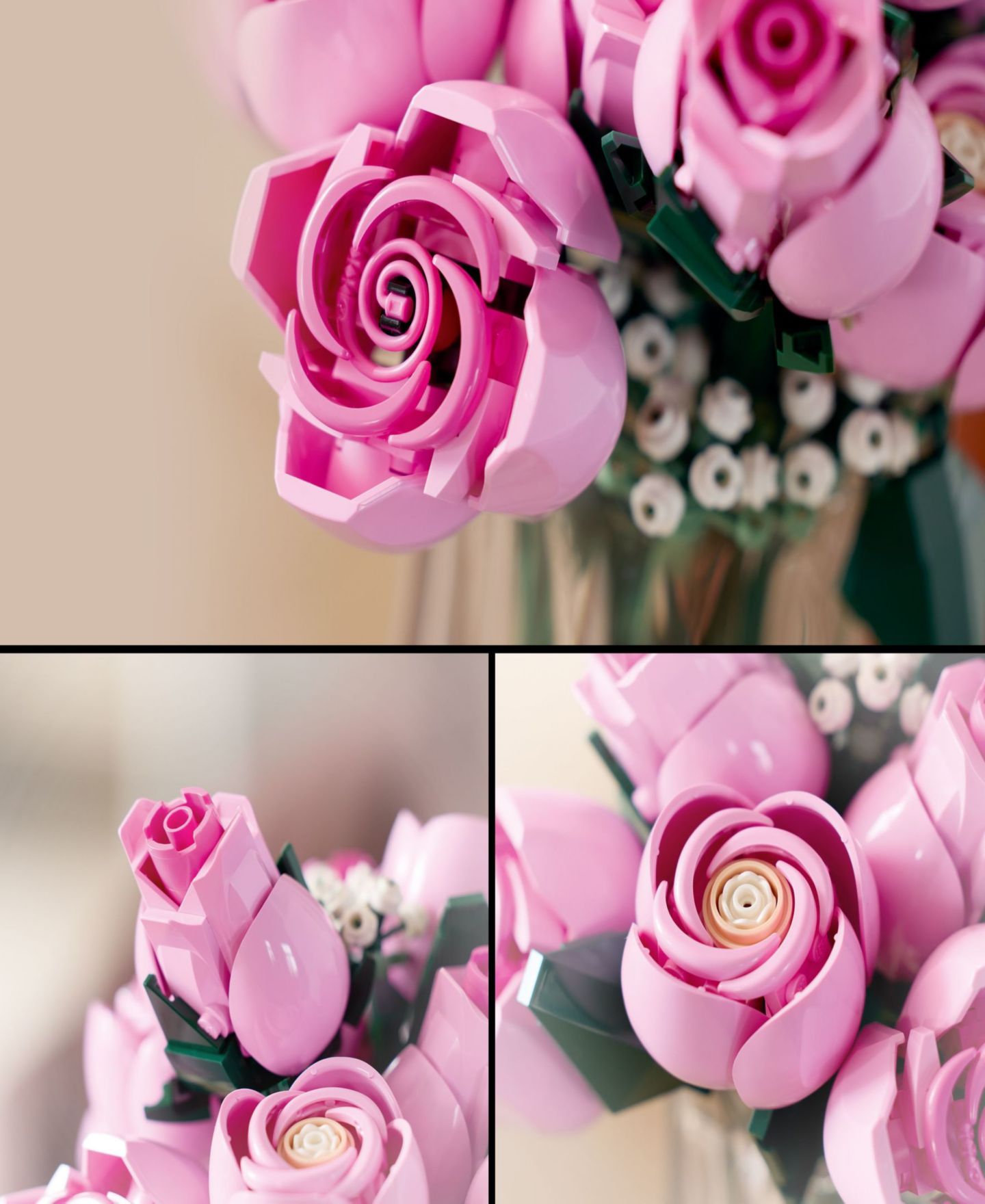 Детские конструкторы LEGO® Botanicals Bouquet of Pink Roses 10374 Buildable Kit, 789 Pieces, цвет: Розовый — фото 5
