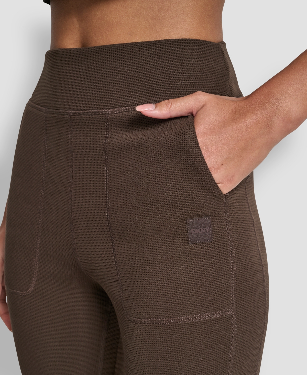 Dkny Women's Thermal High Waist Flare Pants
