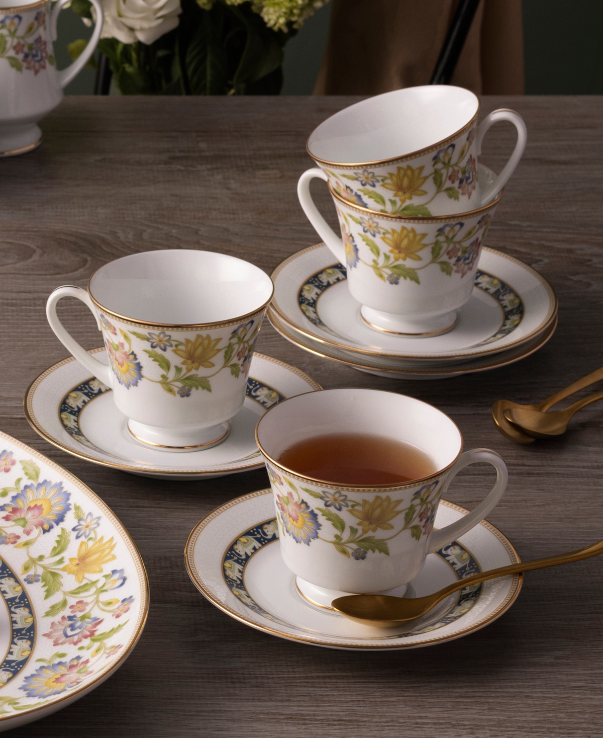 Noritake Tusker Garden Cups, Set Of 4