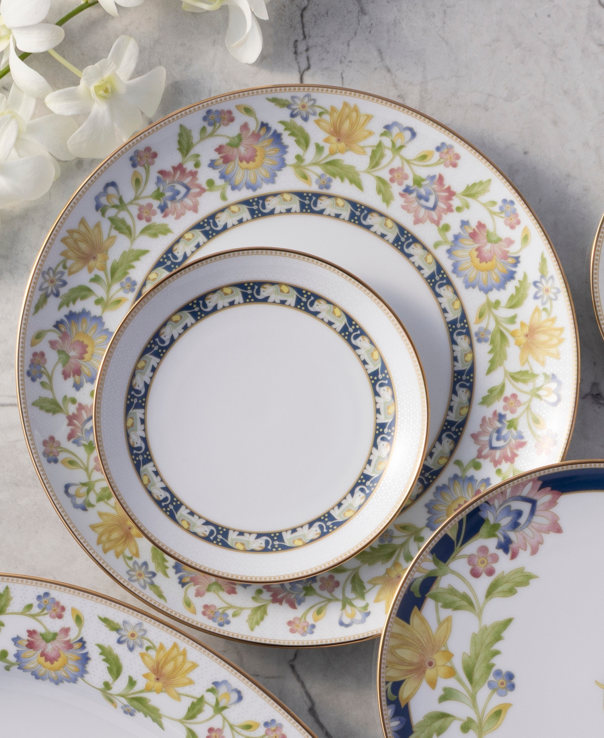 Noritake Tusker Garden Dinner Plates, Set of 4