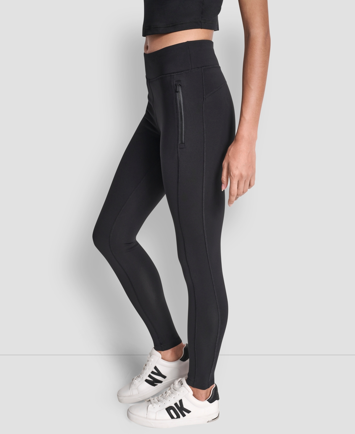Dkny Women's High Waist Full Length Leggings In Black