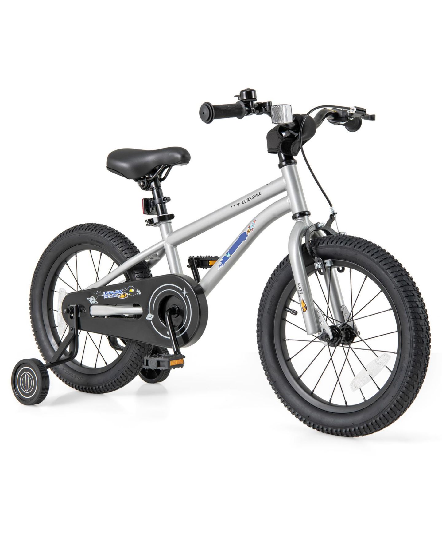 Детская игрушка SUGIFT 16-Inch High Carbon Steel Training-Wheel Adjustable Kids Bike, Ages 4-7, цвет: Чёрный — фото 1