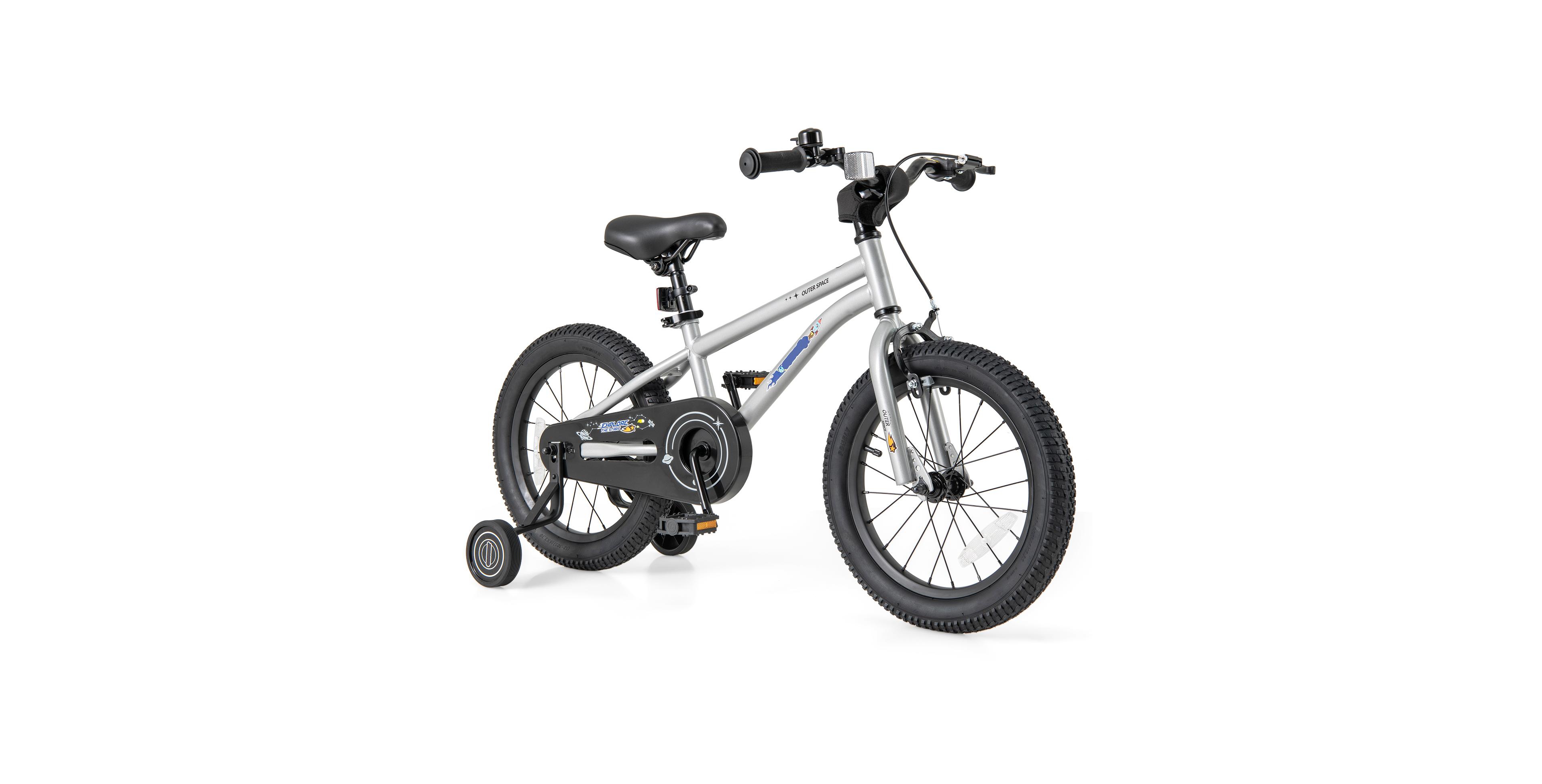 Sugift 16-Inch High Carbon Steel Training-Wheel Adjustable Kids Bike, Ages 4-7