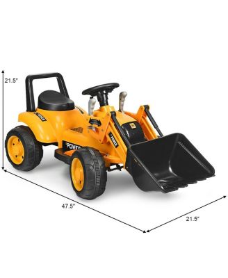 Kids Ride On Excavator Digger 6V Battery Powered Tractor