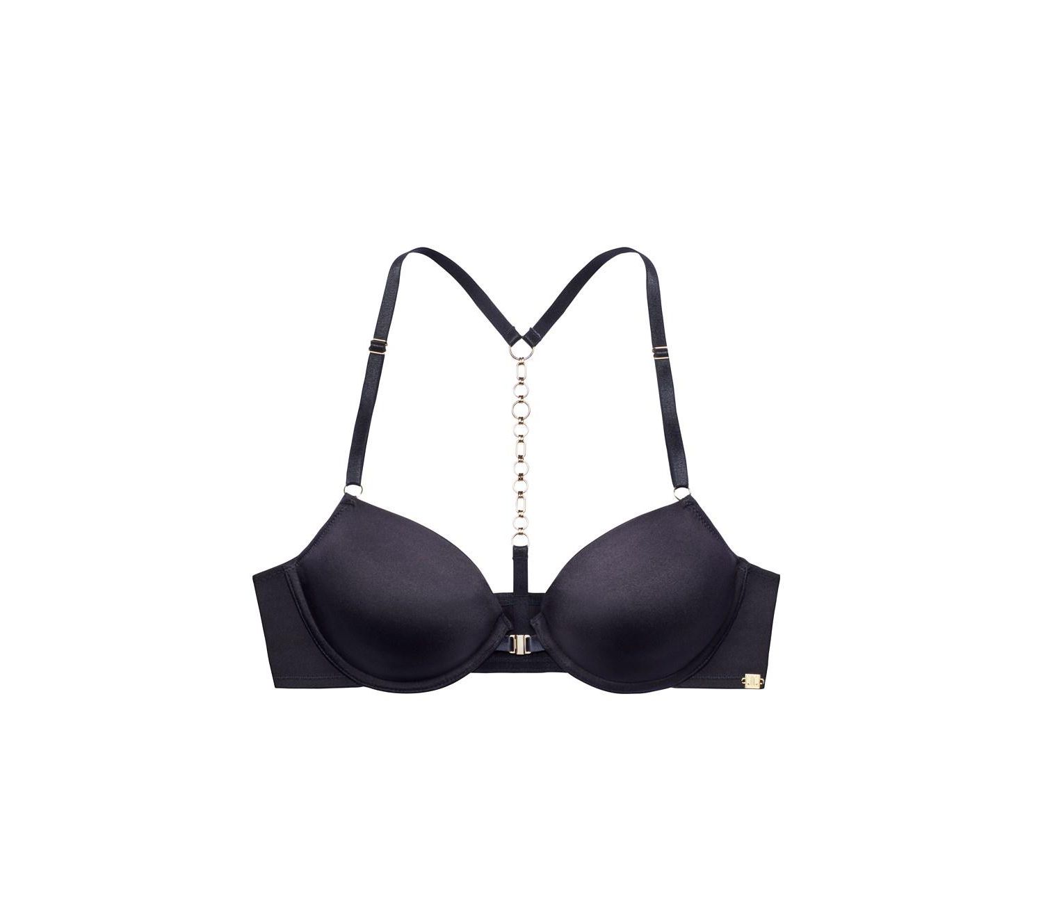 Women's Chain Detail Removable Pads Push-Up Padded Push-Up Bra