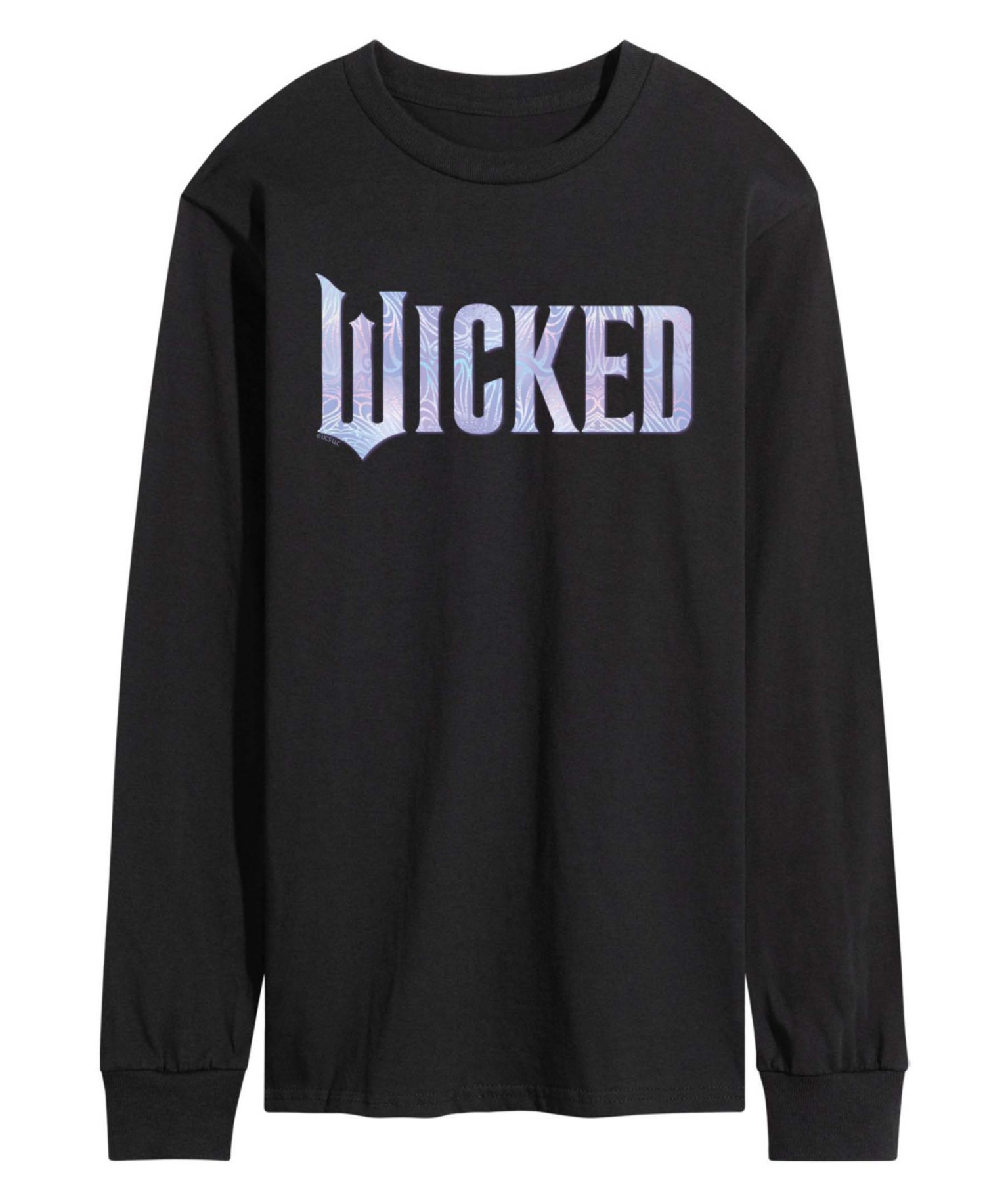 Men's Wicked Part 2 Sparkle Logo Graphic Printed Long-Sleeve T-Shirt