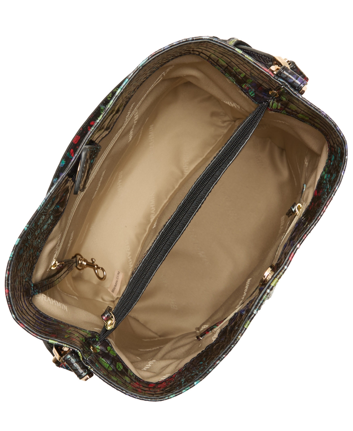 Brahmin Celina Small Leather Bucket Bag In Multi