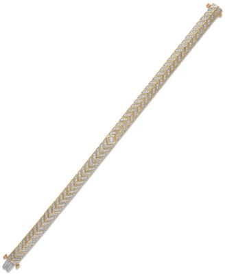 Diamond Bracelet (1 ct. t.w.) in 14k Gold-Plated Sterling Silver