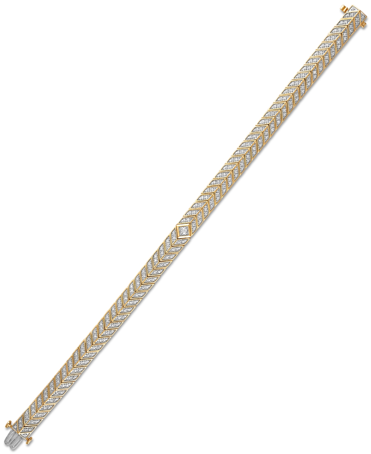 Esquire Men's Jewelry Diamond Bracelet (1 ct. t.w.) in 14k Gold-Plated Sterling Silver