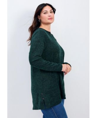 Women's Ruby Button Detail Hacci Top