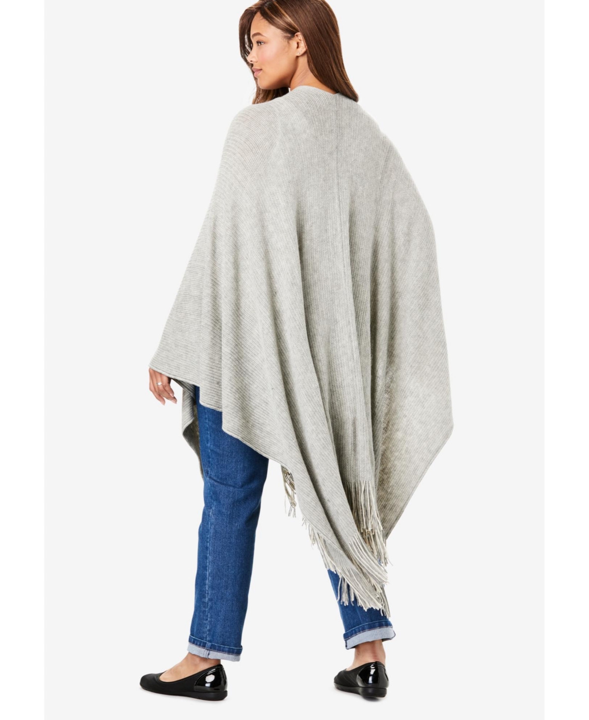 Woman Within Women's Fringed Cape