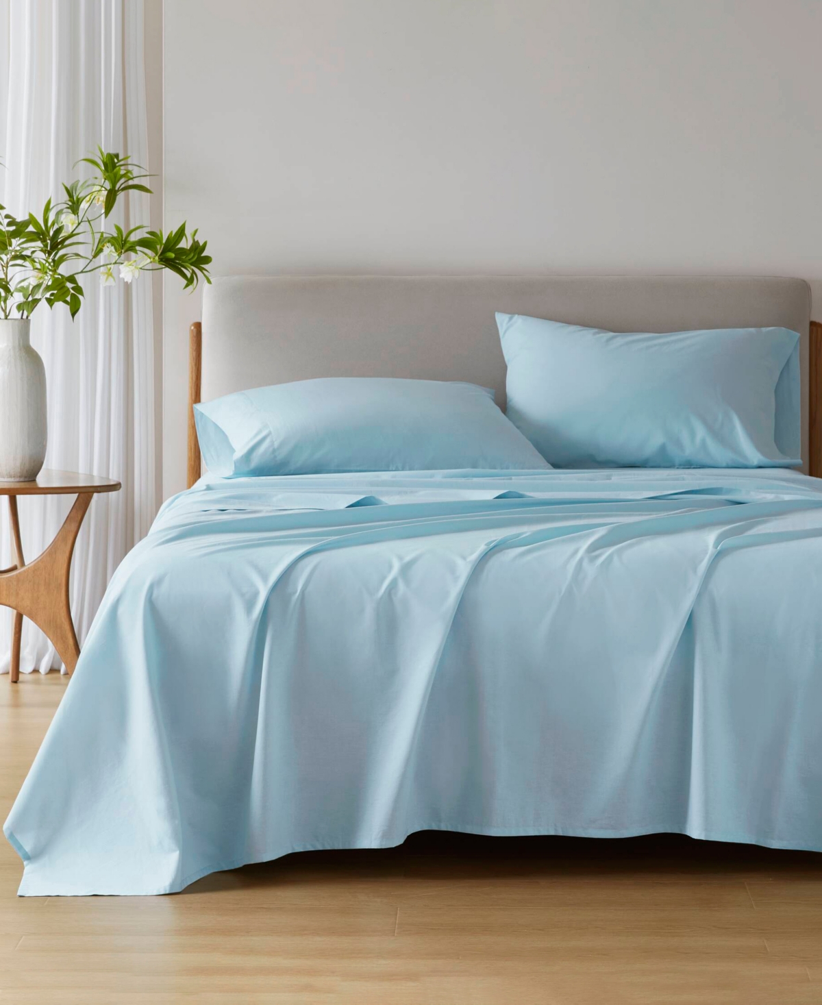 510 Design Super 144-thread Count Cotton 3-pc. Sheet Set, Twin Xl In Blue