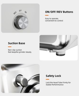 1200W Electric Meat Grinder with Sausage Tubes, Kibbe Kit, and Cleaning Brush