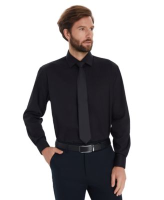 Men's Solid Regular-Fit Dress Shirt