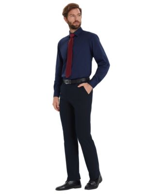 Men's Solid Regular-Fit Dress Shirt