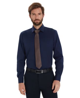 Men's Solid Slim-Fit Dress Shirt