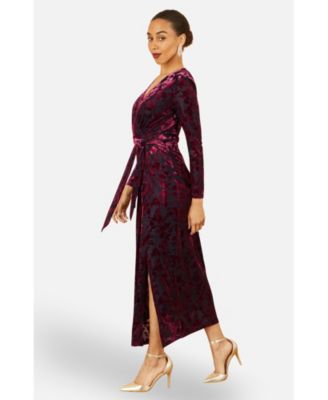 Women's Dresses Velour Stretch Midi Dress
