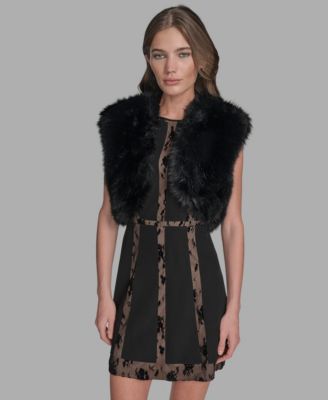 Women's Sleeveless Cropped Shrug Jacket