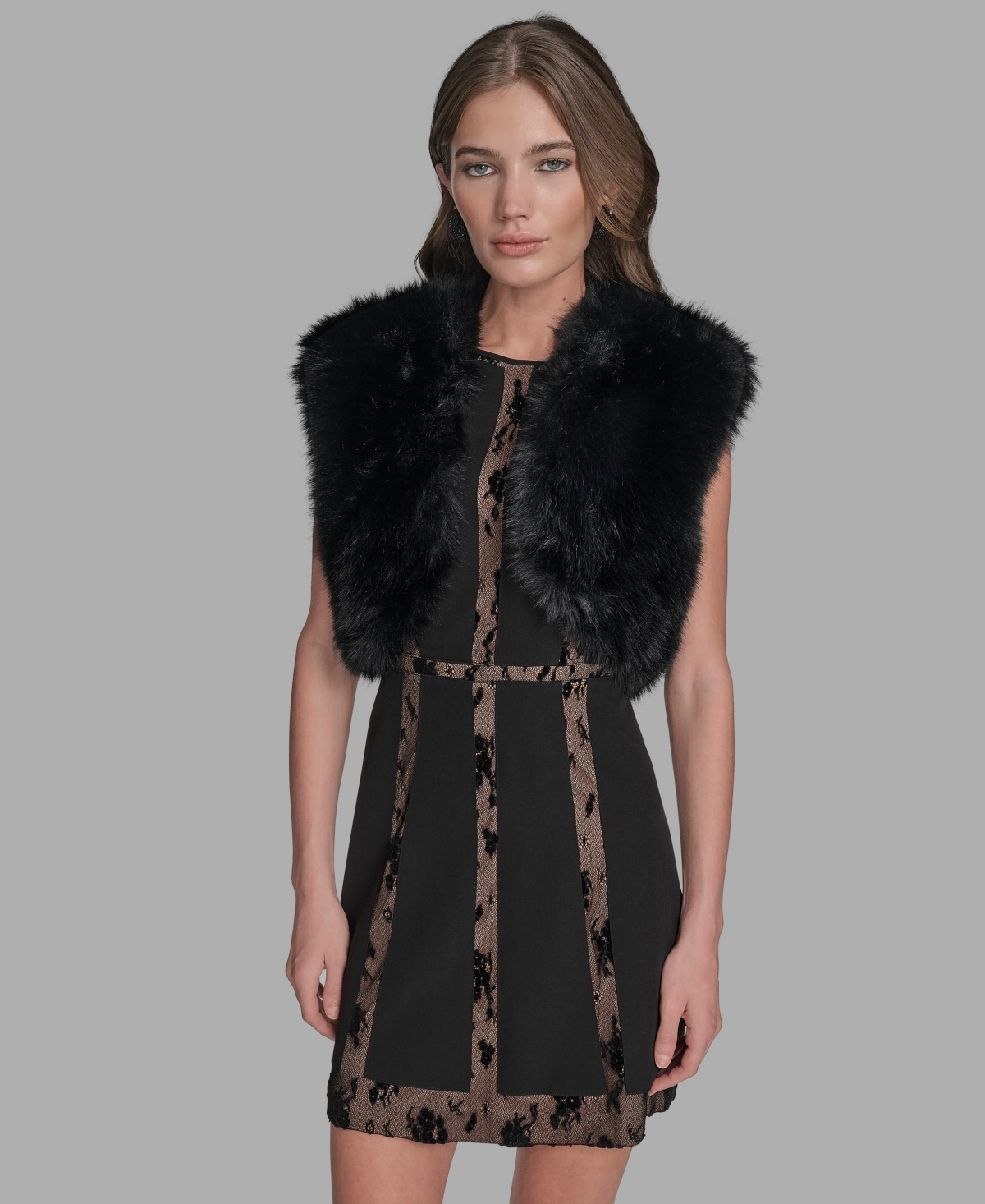 Bcbg Women's Sleeveless Cropped Shrug Jacket