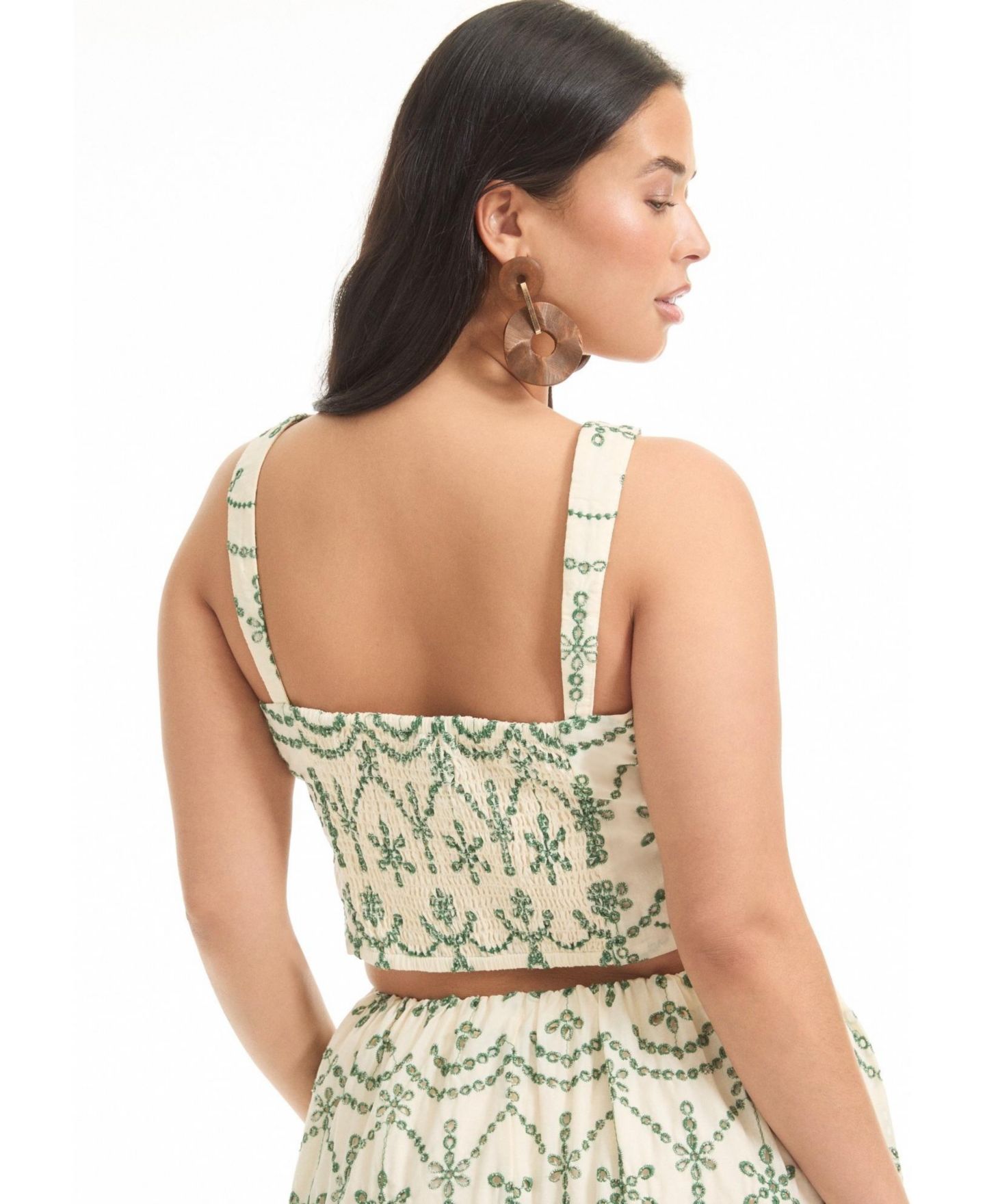Женский топ June & Vie Cropped Eyelet, цвет: Embroidery — фото 3