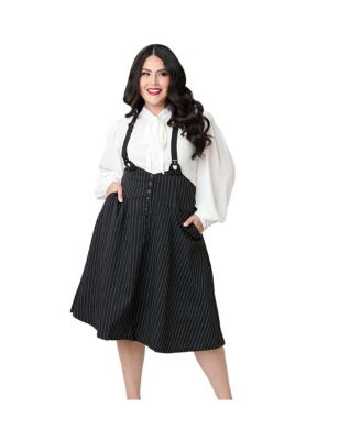 Plus Size Suspender Swing Skirt