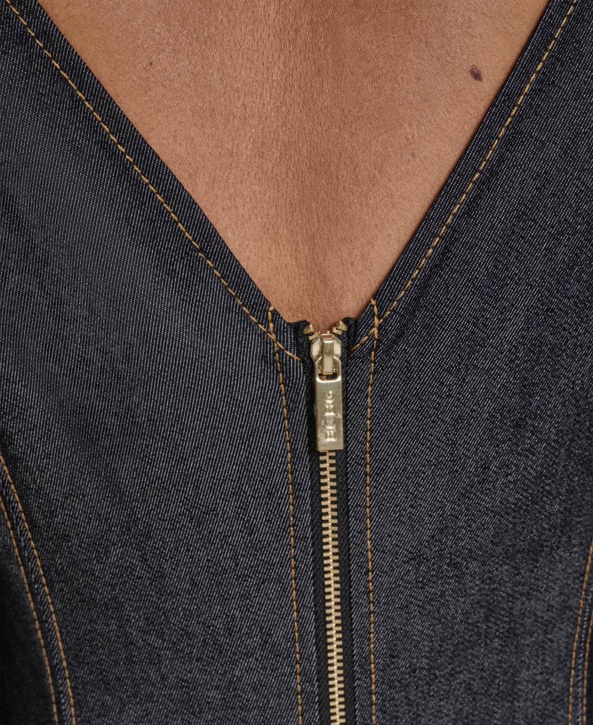 Bcbg Women's Denim Midi Shift Dress