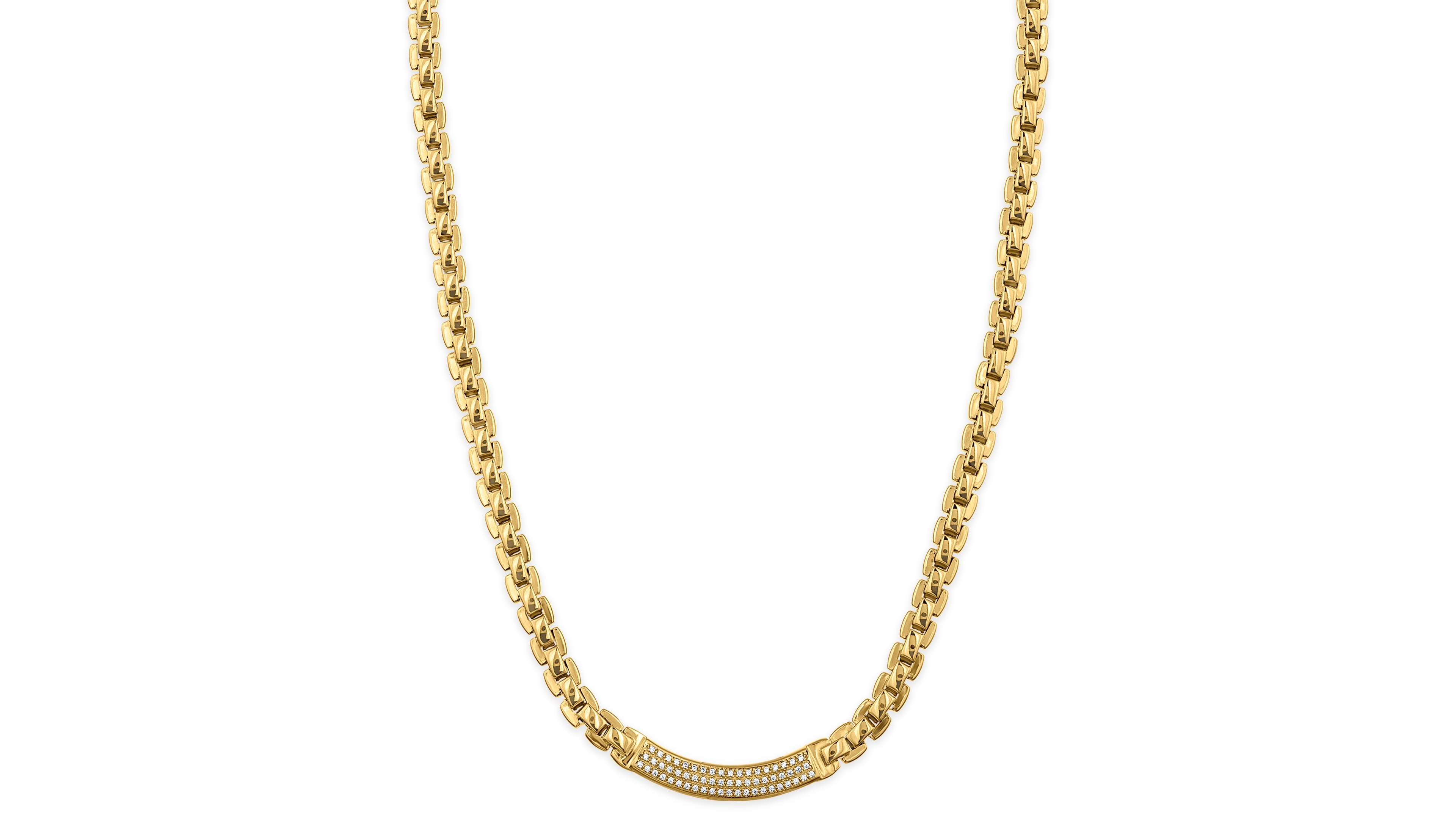 Macy's Diamond Bar Box Chain Necklace (1/3 ct. t.w.) in 14k Gold Over Sterling Silver