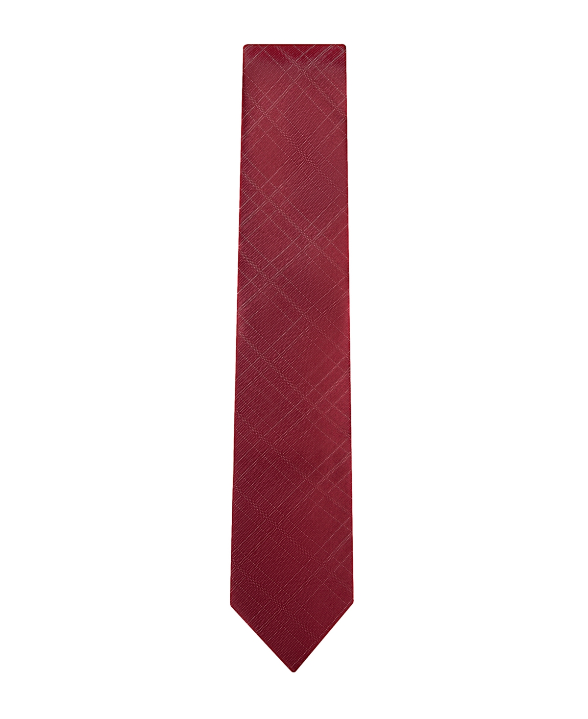 Calvin Klein Men's Everett Plaid Tie In Red