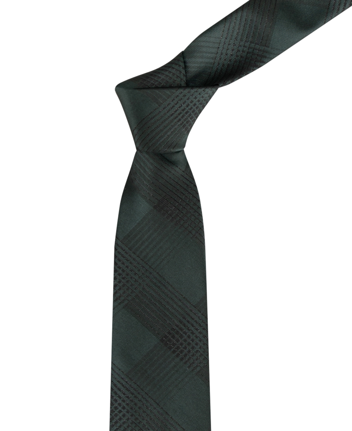 Calvin Klein Men's Evelyn Lurex Plaid Tie In Green