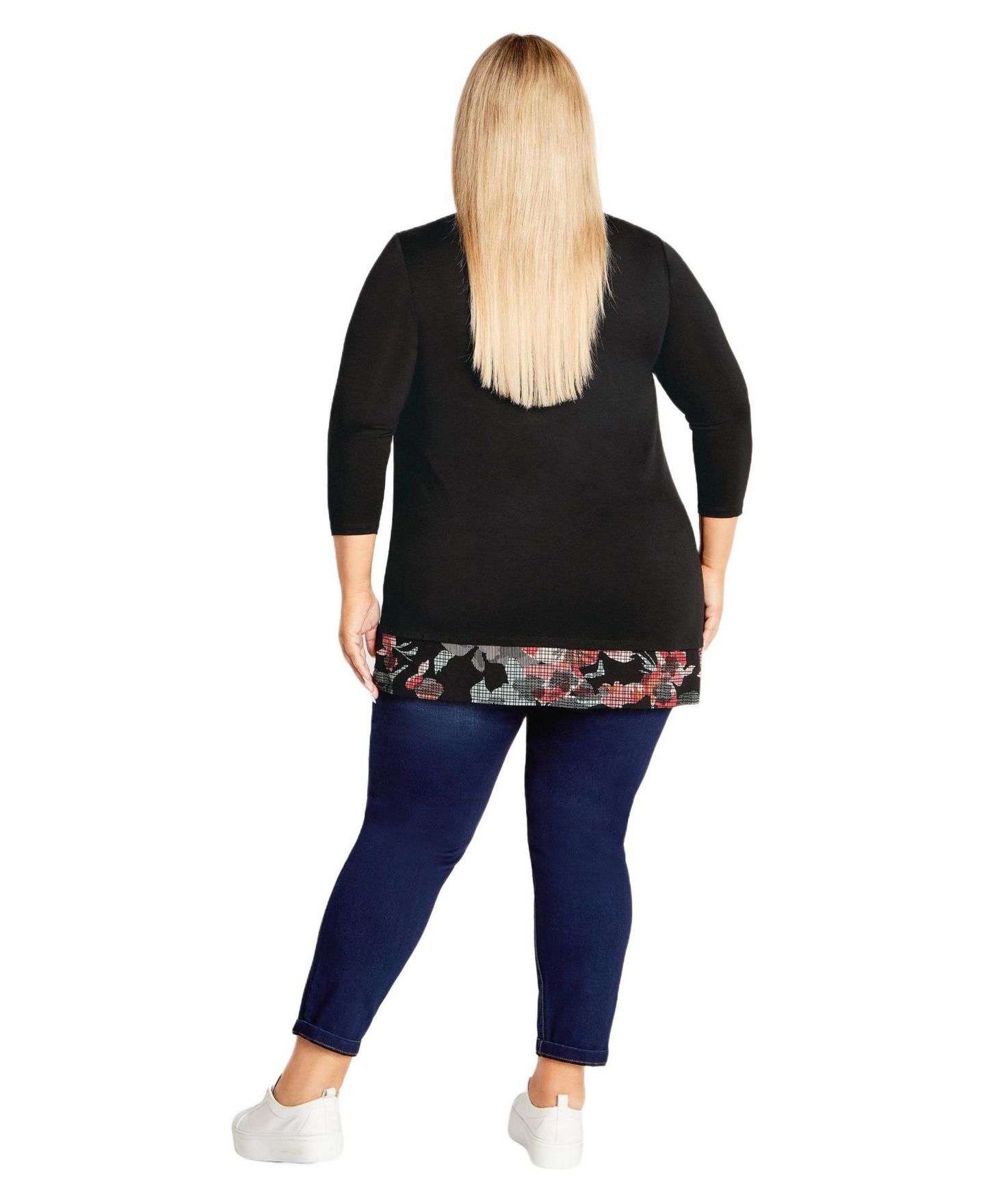 Женский топ Avenue Plus Size Alex Tunic Top, цвет: Теневой с принтом — фото 3