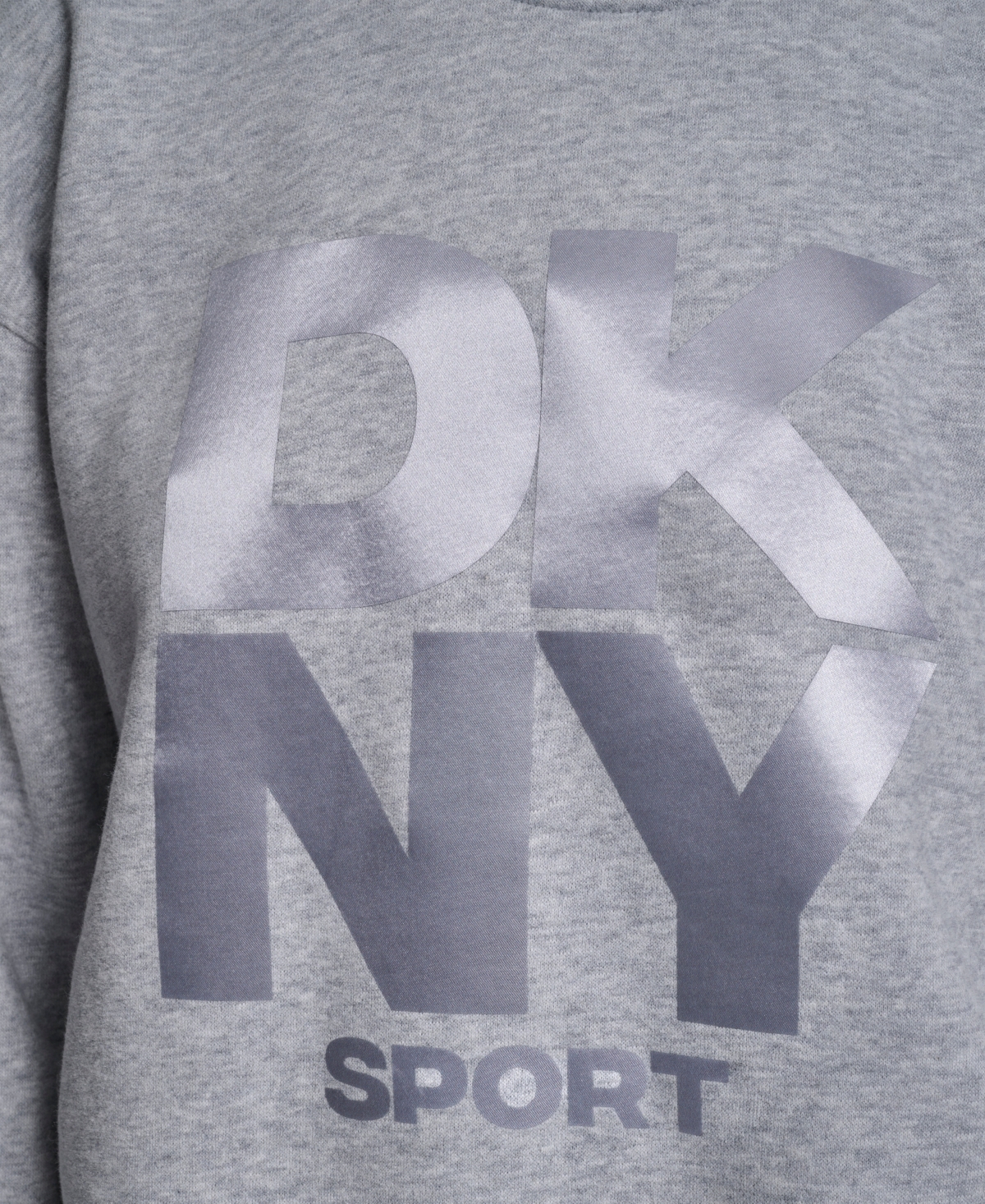 Dkny Women's Transfer Logo Crew Neck Sweatshirt In Gray