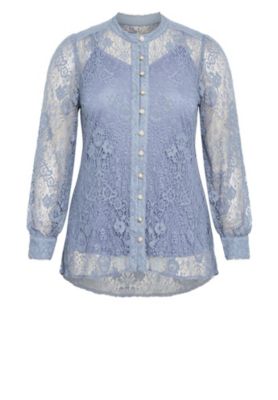 Women's Plus Size Jade Lace Shirt