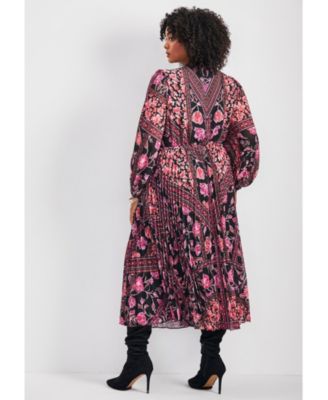 Women's Harmony Twist Front Pleated Dress