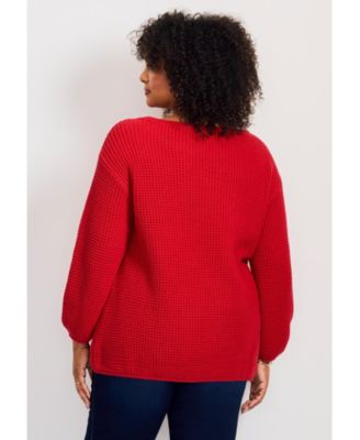 Women's Waffle Stitch Pullover Sweater