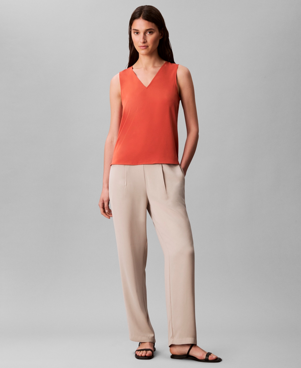 Calvin Klein Women's Sleeveless V-Neck Top