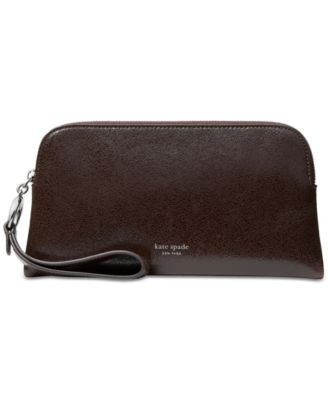 Halo Glazed Leather Wristlet