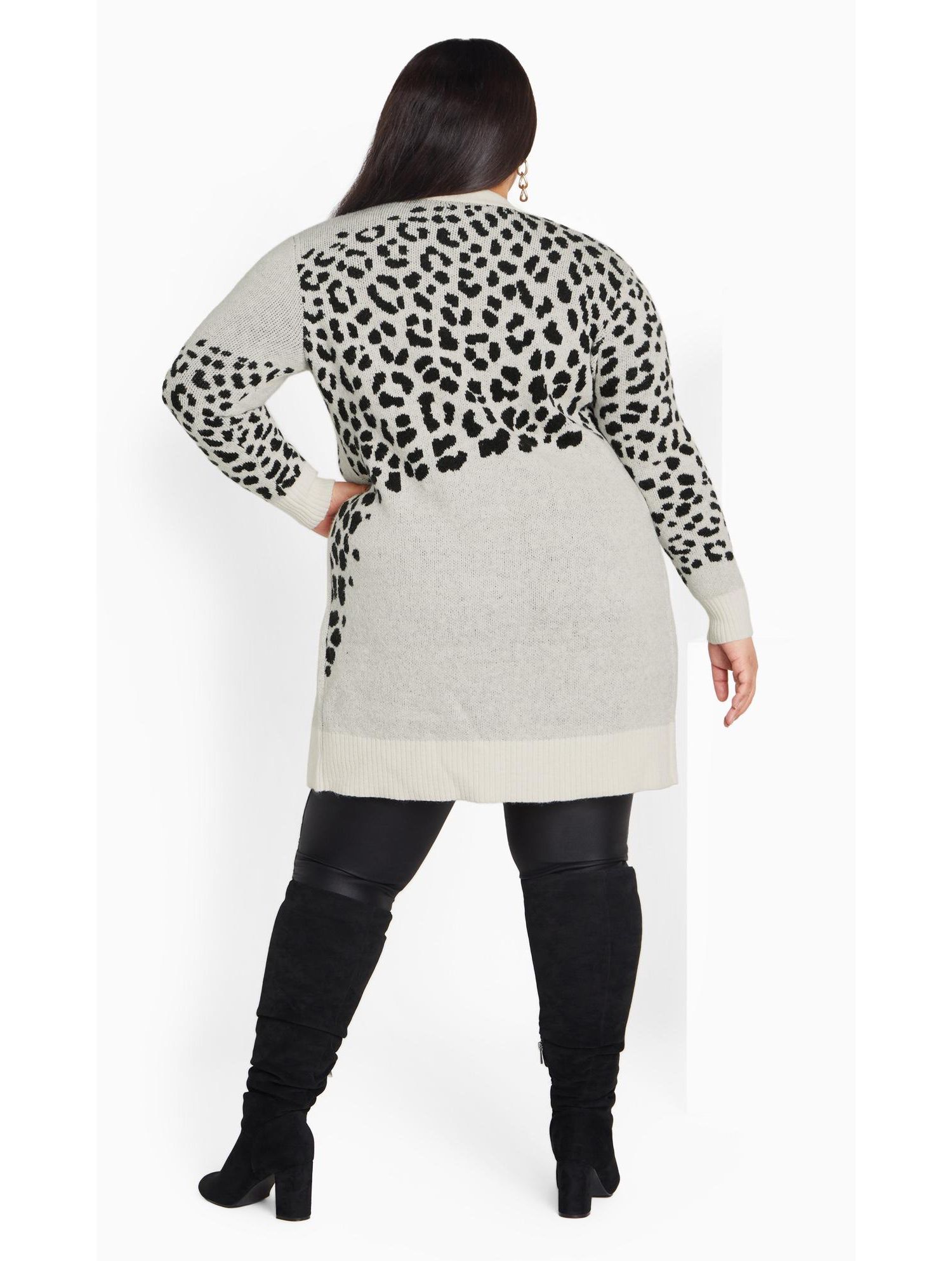Women's Plus Size Lena Leopard Cardigan