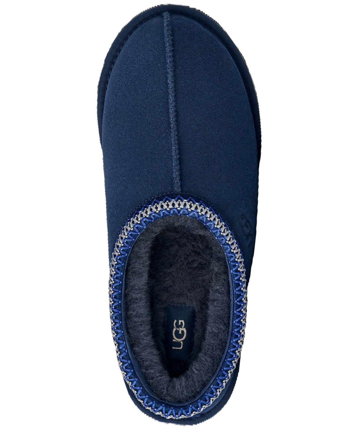 Ugg Mens Tasman Ii Suede Slippers Navy Eur 42 / 8 Uk In Blue