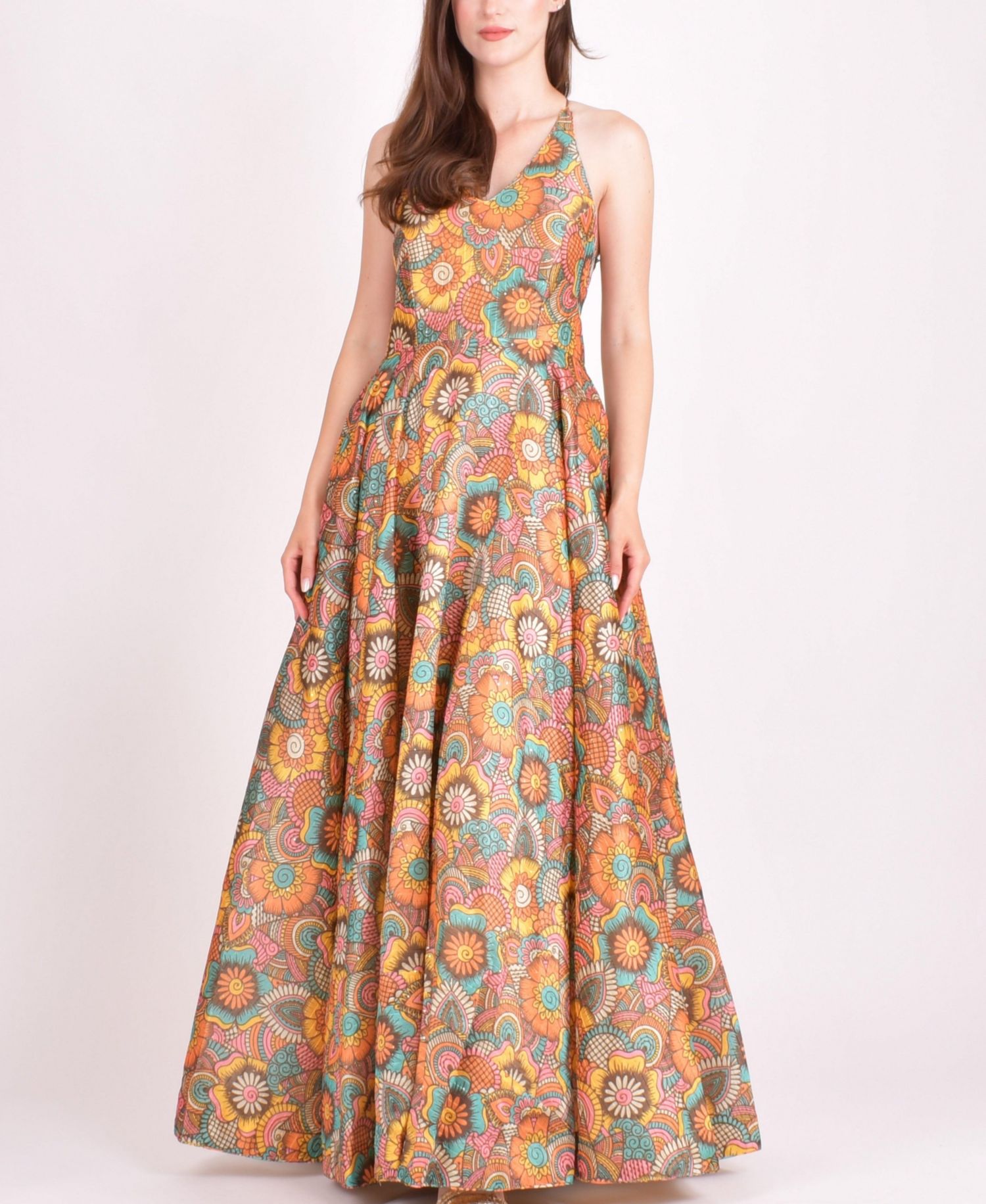 Women's Cora Sequins Embroidered Long Dress