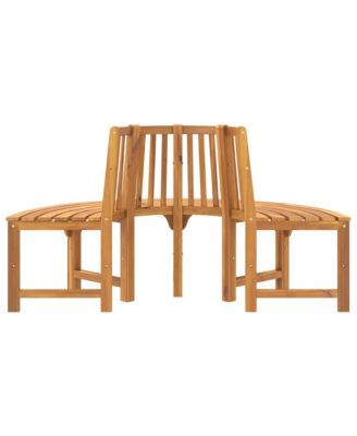 Tree Bench Reddish Brown Solid Eucalyptus Wood with an Oil Finish