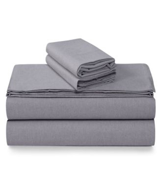 Tribeca Living Portuguese Cotton 4-Pc. Extra Deep Pocket Sheet Set, King