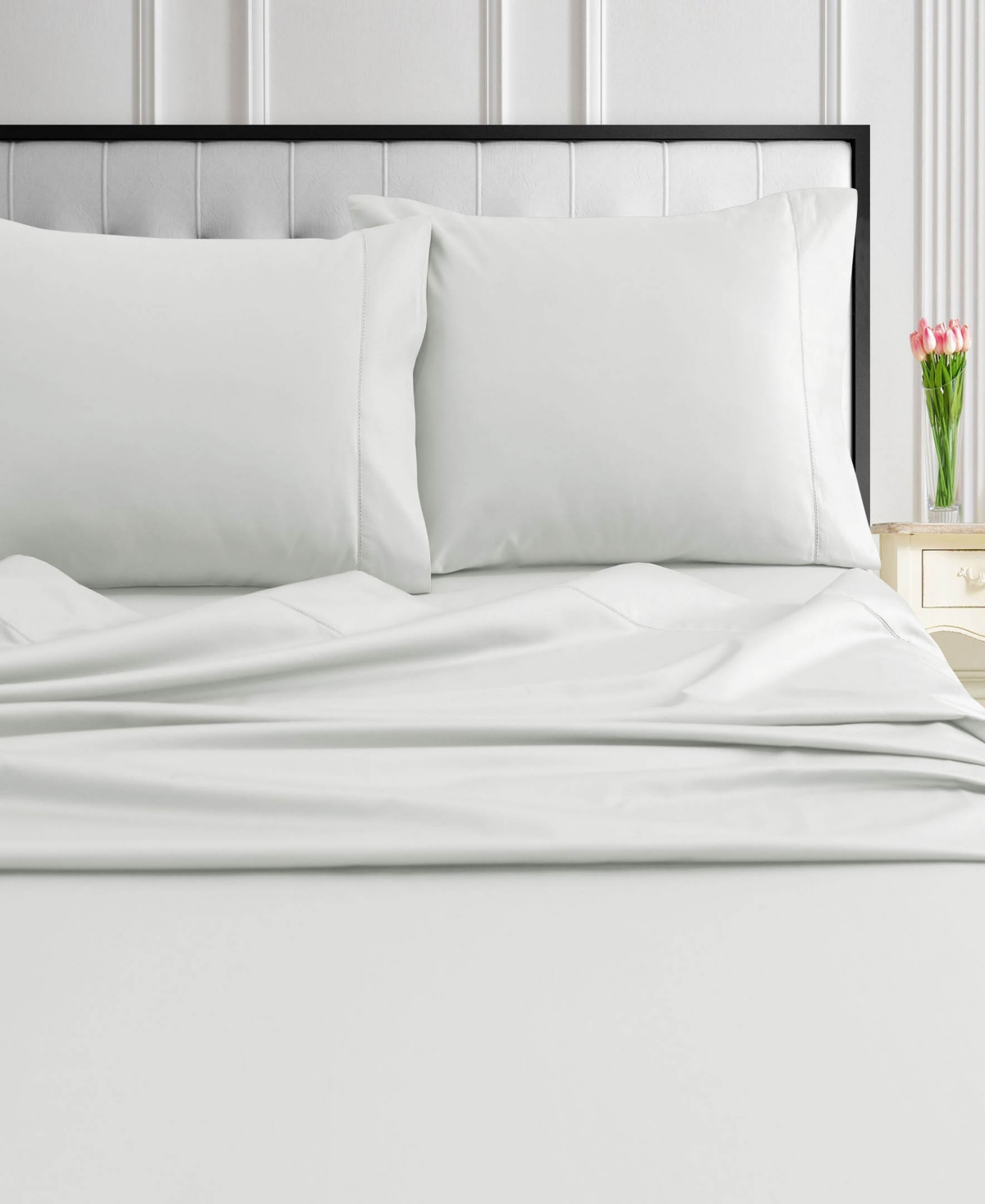 Tribeca Living 1000-Thread Count Cotton Sateen 2-Pc. Pillowcase Set